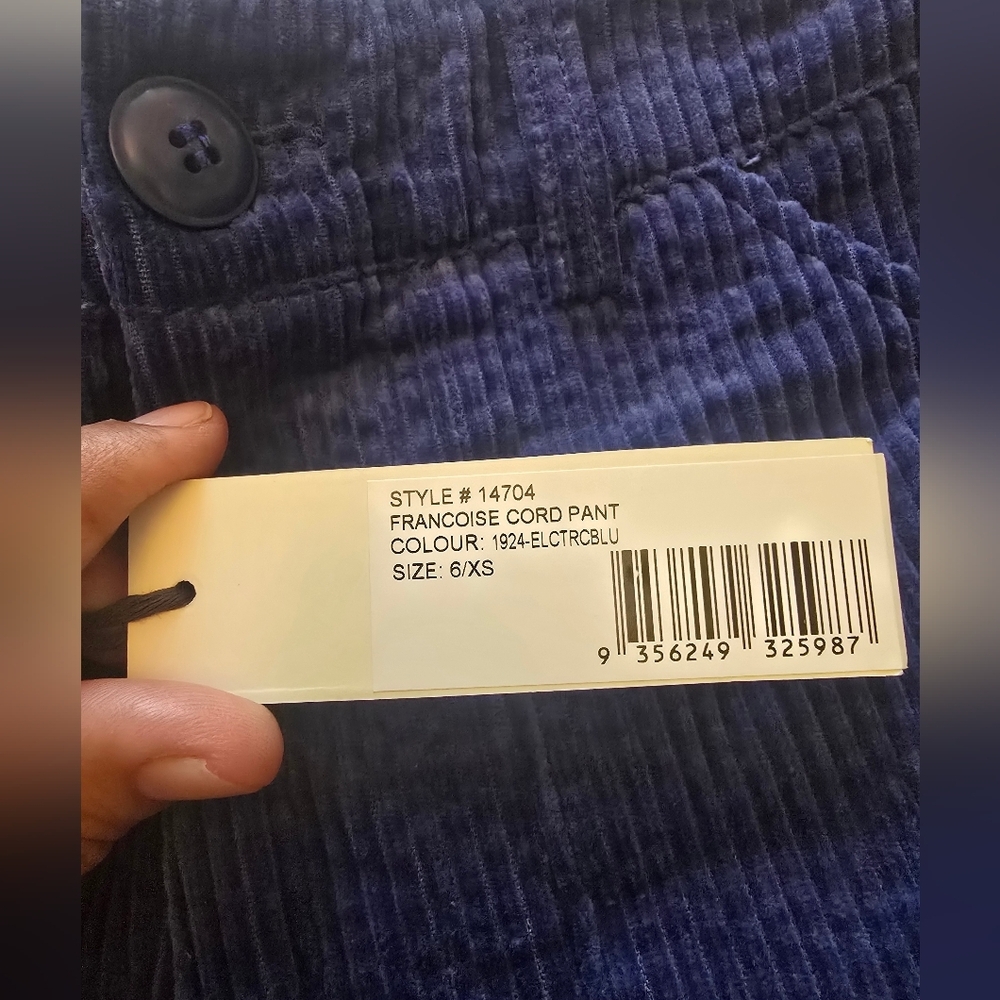 Rolla's Francoise Corduroy Pants In Electric Blue Size 6 - Picture 5 of 14
